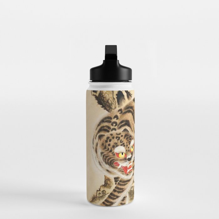 Vintage Minhwa Tiger Under Pine Tree Water Bottle Gallery Image 3