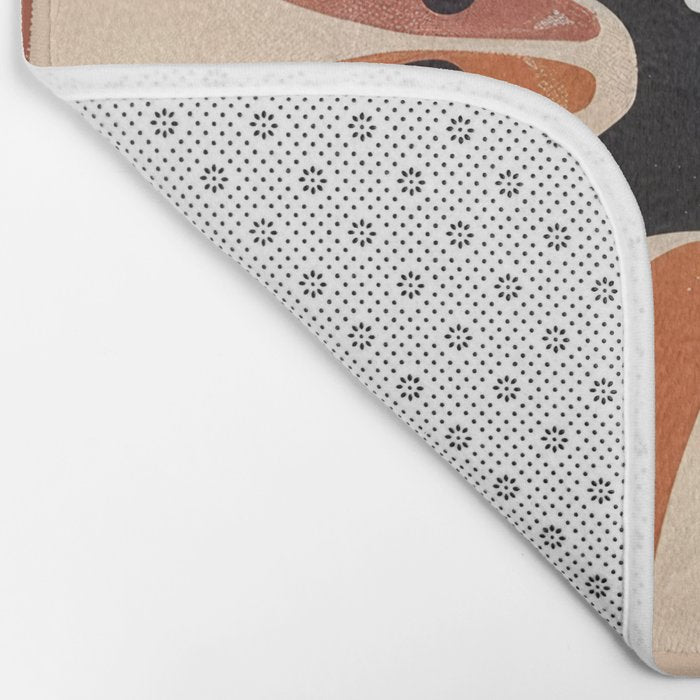 Abstract Octopus with Retro Lines Bath Mat Gallery Image 2