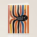 Abstract Octopus with Retro Lines Stationery Card Gallery Image 2