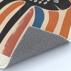 Abstract Octopus with Retro Lines Rug Gallery Image 4