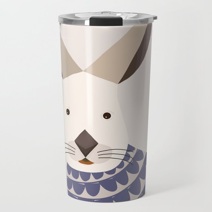 Whimsical European Hare Travel Mug Gallery Image 1