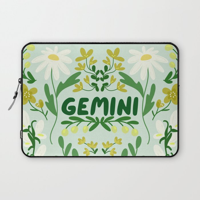Gemini Retro Folk Art Laptop Sleeve Gallery Image 1