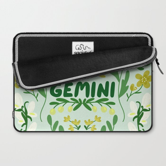 Gemini Retro Folk Art Laptop Sleeve Gallery Image 2