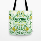 Gemini Retro Folk Art Tote Bag Gallery Image 1