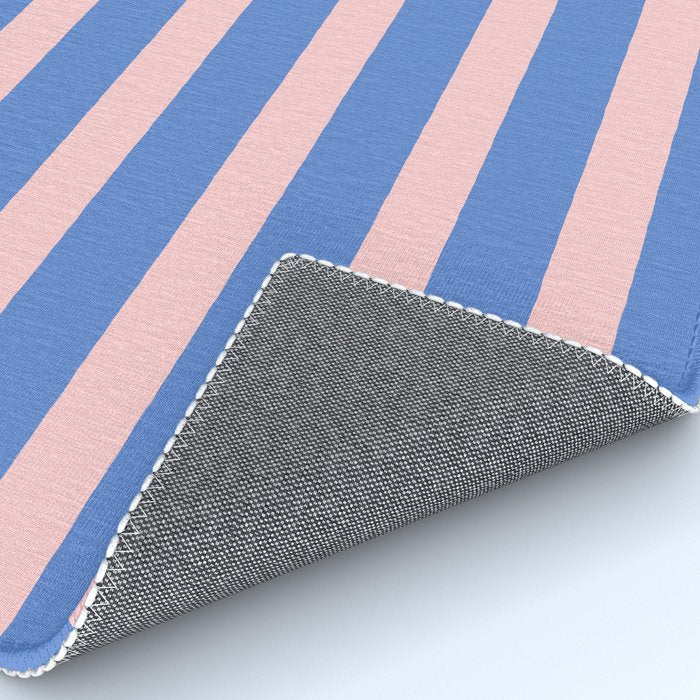 Simple Stripes Pattern - Blue Pink Rug Gallery Image 4