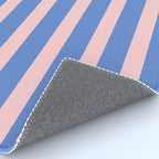 Simple Stripes Pattern - Blue Pink Rug Gallery Image 4