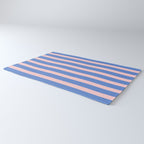 Simple Stripes Pattern - Blue Pink Rug Gallery Image 3