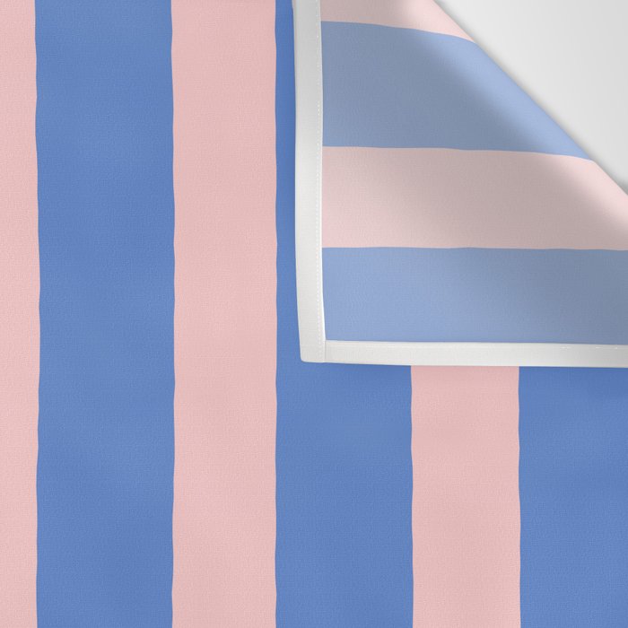 Simple Stripes Pattern - Blue Pink Wall Tapestry Gallery Image 3