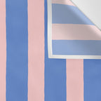 Simple Stripes Pattern - Blue Pink Wall Tapestry Gallery Image 3