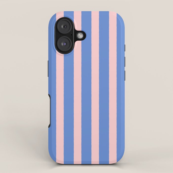 Simple Stripes Pattern - Blue Pink iPhone Case Gallery Image 1