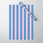 Simple Stripes Pattern - Blue Pink Wrapping Paper Gallery Image 1