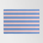 Simple Stripes Pattern - Blue Pink Rug Gallery Image 2