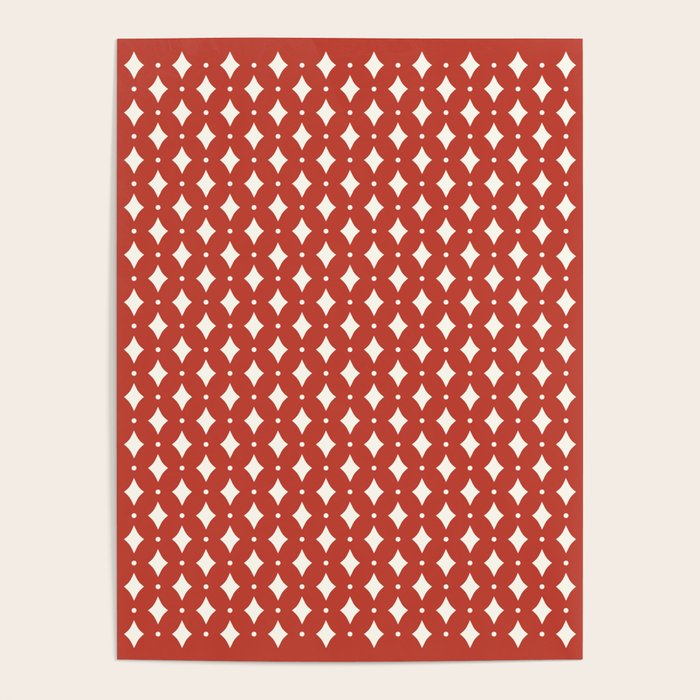 Vintage Stars I Bright Red Poster Gallery Image 4