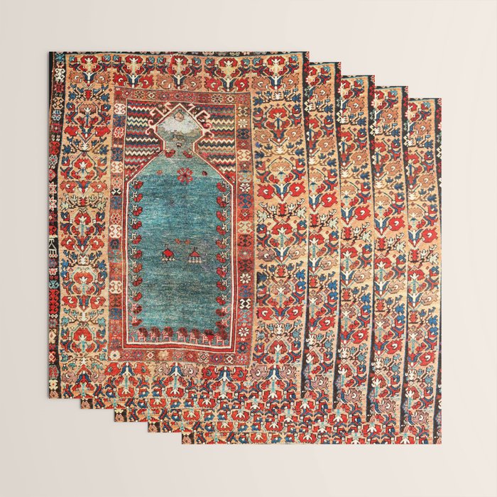 Kurdish East Anatolian Niche Rug Print Wrapping Paper Gallery Image 3
