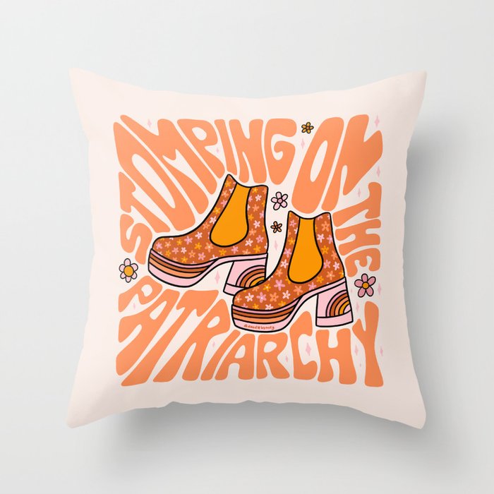 Stomping On The Patriarchy Throw Pillow Gallery Image 6