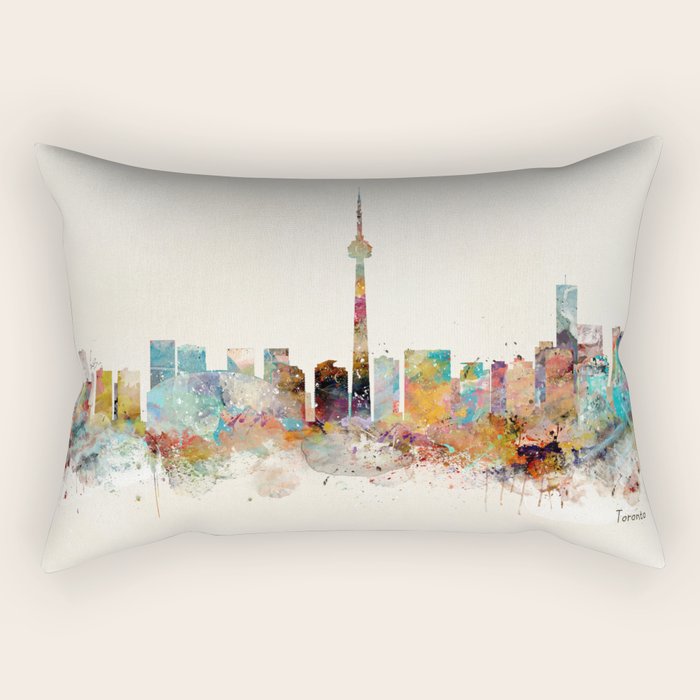 Toronto Ontario skyline Rectangular Pillow Gallery Image 1