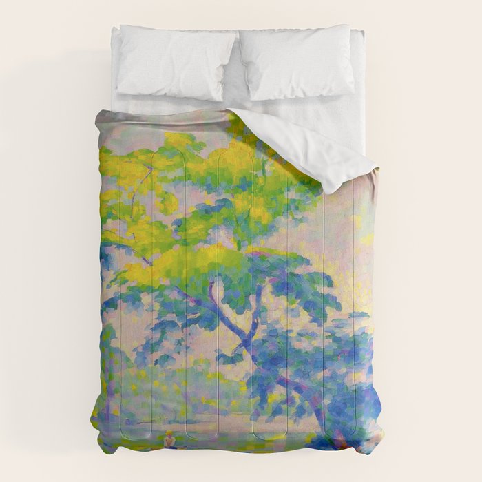 Bending Tree 1905 Henri-Edmond Cross Neo-Impressionism Pointillism Oil Painting Comforter Gallery Image 6