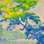 Bending Tree 1905 Henri-Edmond Cross Neo-Impressionism Pointillism Oil Painting Coffee Mug Gallery Image 2