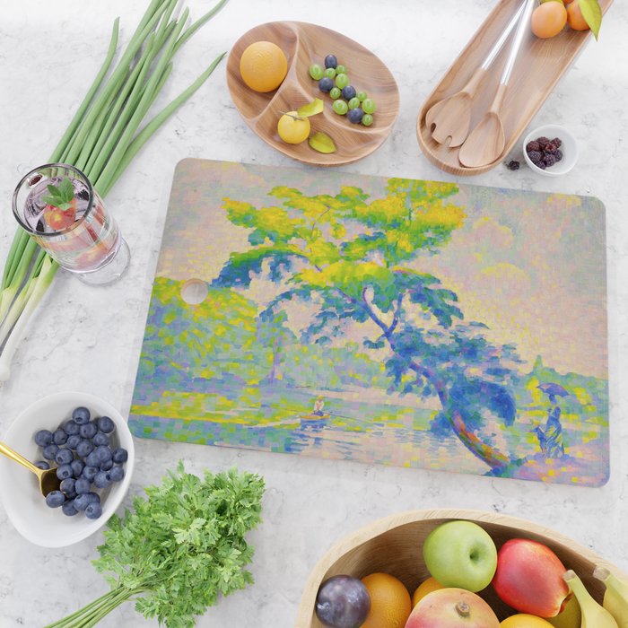 Bending Tree 1905 Henri-Edmond Cross Neo-Impressionism Pointillism Oil Painting Cutting Board Gallery Image 2