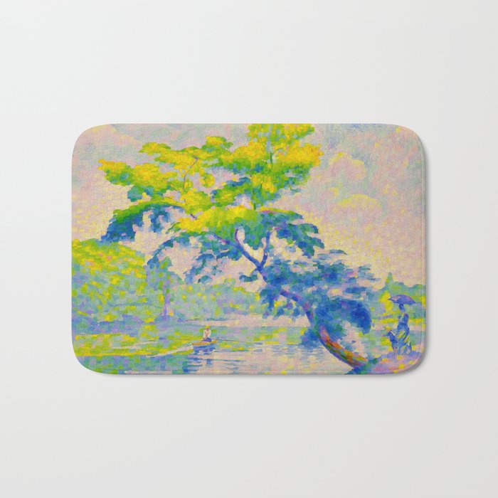 Bending Tree 1905 Henri-Edmond Cross Neo-Impressionism Pointillism Oil Painting Bath Mat Gallery Image 1