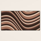 Wavy Stripes XLIX - Mocha Coffee Desk Mat Gallery Image 3