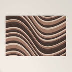 Wavy Stripes XLIX - Mocha Coffee Welcome Mat Gallery Image 1
