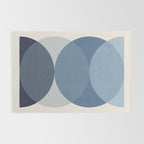 Circle Half-circle - Blue Rug Gallery Image 2
