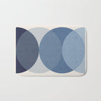 Circle Half-circle - Blue Bath Mat Gallery Image 1