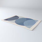 Circle Half-circle - Blue Rug Gallery Image 3