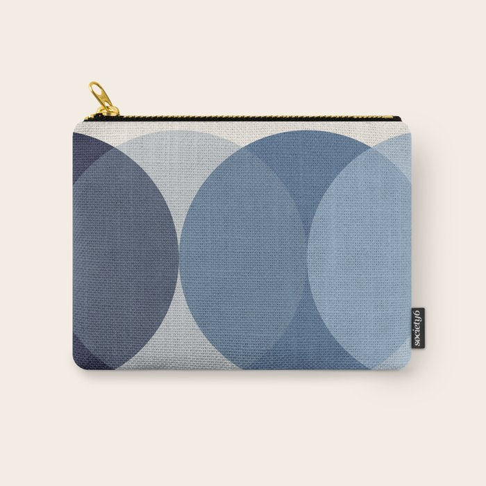 Circle Half-circle - Blue Carry All Pouch Gallery Image 1