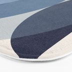 Circle Half-circle - Blue Bath Mat Gallery Image 3