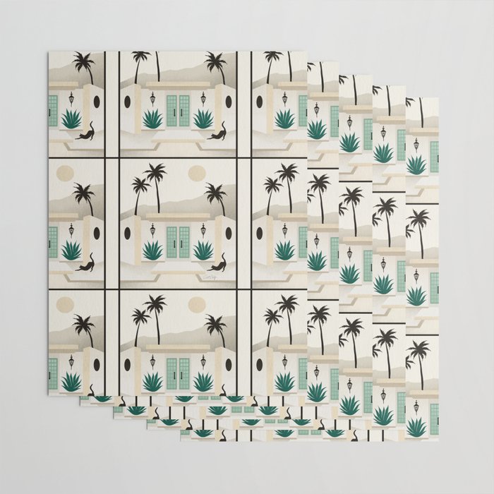 Palm Springs Home - Mint & Cream Wrapping Paper Gallery Image 3