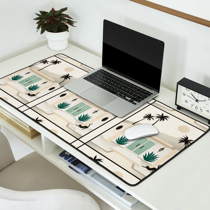 Palm Springs Home - Mint & Cream Desk Mat Gallery Image 2