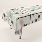 Palm Springs Home - Mint & Cream Tablecloth Gallery Image 1