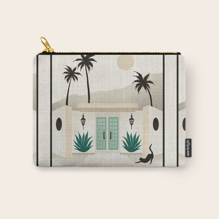 Palm Springs Home - Mint & Cream Carry All Pouch Gallery Image 1