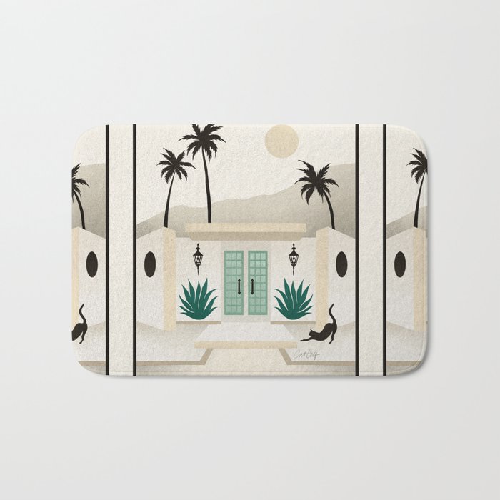 Palm Springs Home - Mint & Cream Bath Mat Gallery Image 1