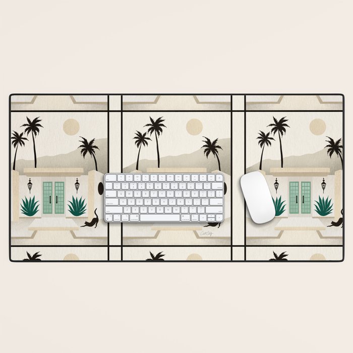 Palm Springs Home - Mint & Cream Desk Mat Gallery Image 1