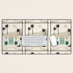 Palm Springs Home - Mint & Cream Desk Mat Gallery Image 1