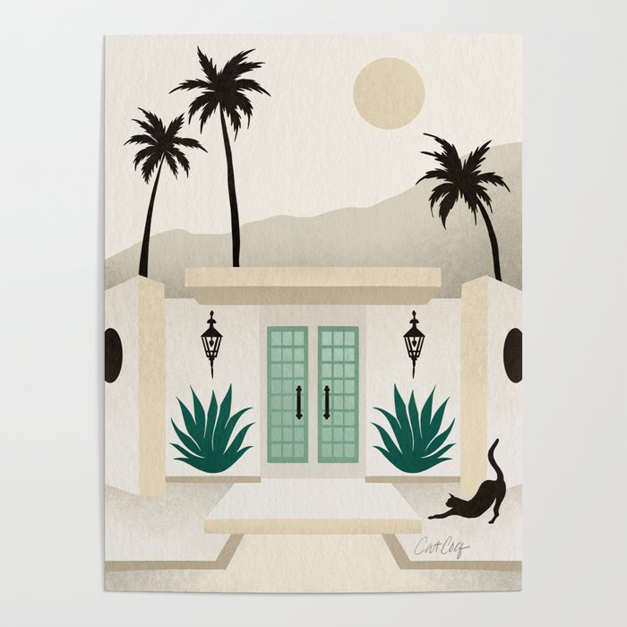Palm Springs Home - Mint & Cream Poster Gallery Image 1