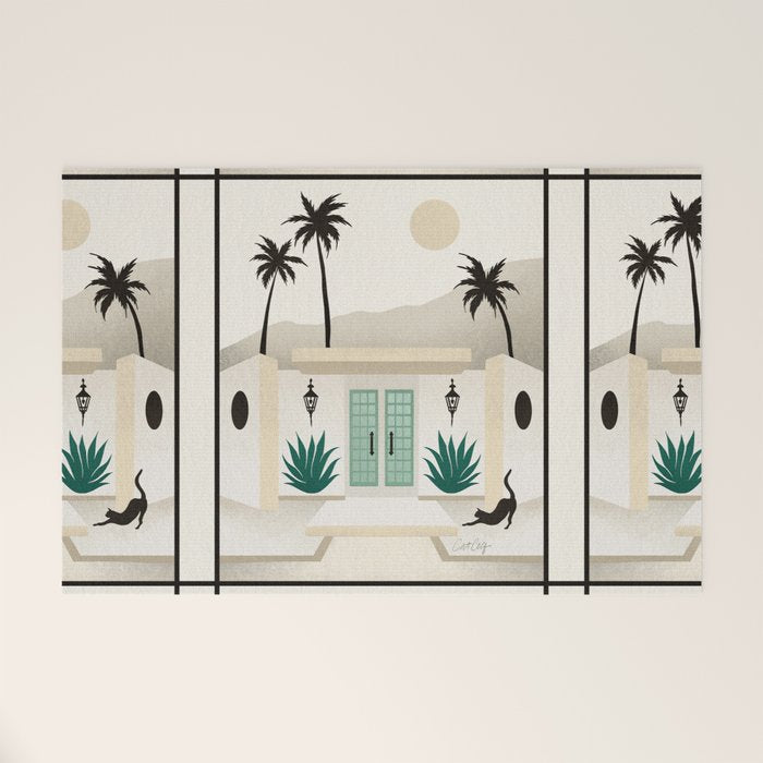 Palm Springs Home - Mint & Cream Welcome Mat Gallery Image 1