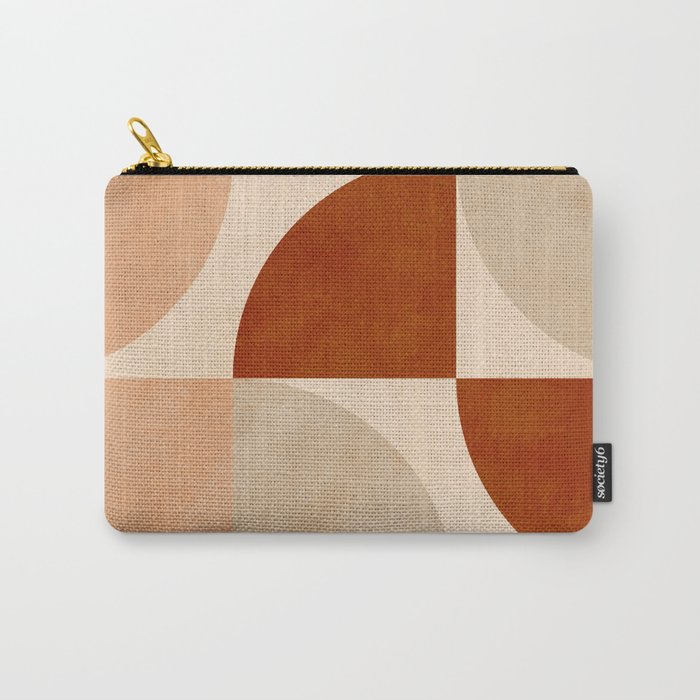 abstract retro shapes earthy 5 Carry All Pouch Gallery Image 1