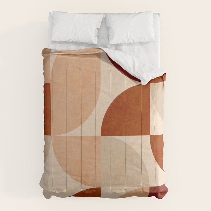 abstract retro shapes earthy 5 Comforter Gallery Image 6