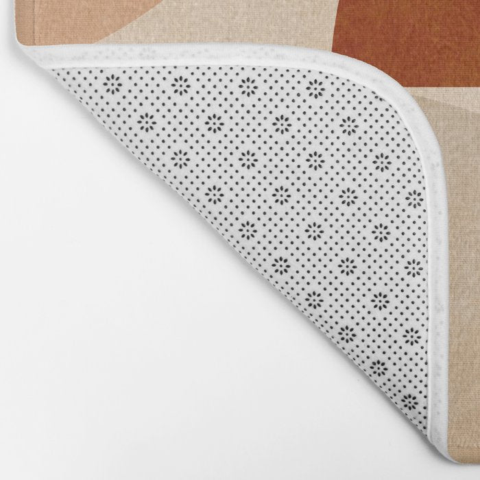 abstract retro shapes earthy 5 Bath Mat Gallery Image 2