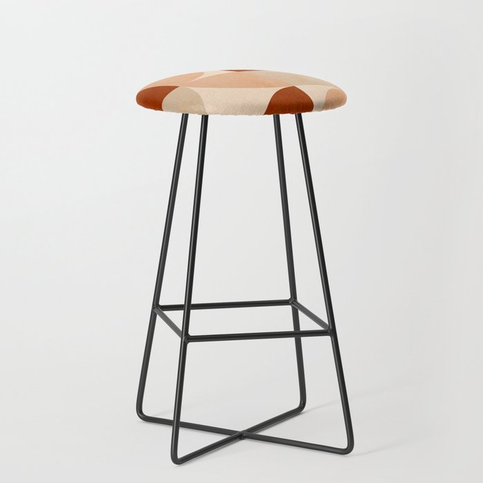 abstract retro shapes earthy 5 Stool Gallery Image 1