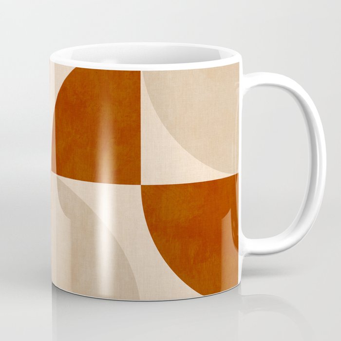abstract retro shapes earthy 5 Coffee Mug Gallery Image 1