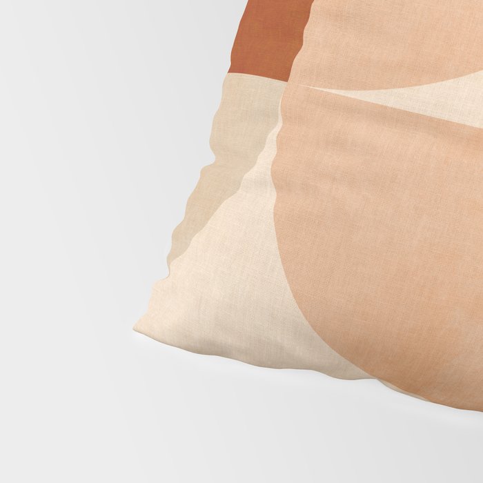 abstract retro shapes earthy 5 Pillow Sham Gallery Image 4