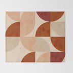 abstract retro shapes earthy 5 Throw Blanket Gallery Image 2