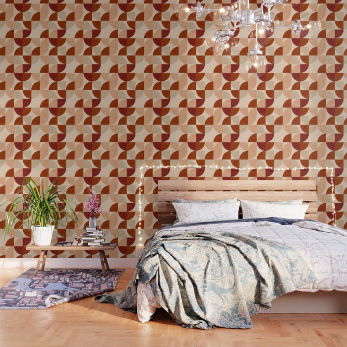 abstract retro shapes earthy 5 Wallpaper Gallery Image 1