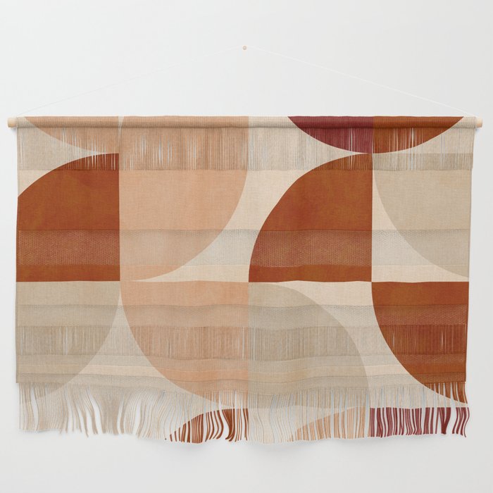 abstract retro shapes earthy 5 Wall Hanging Gallery Image 1