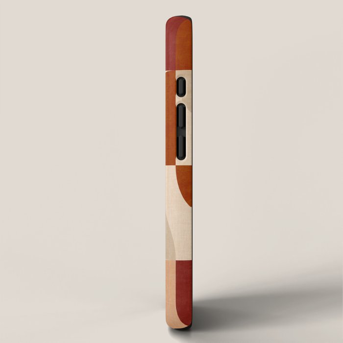 abstract retro shapes earthy 5 iPhone Case Gallery Image 2